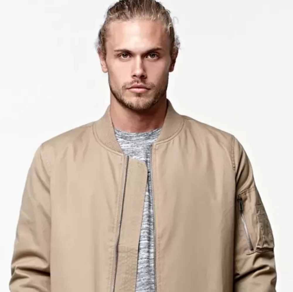 Longline bomber jacket